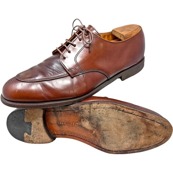 Retro Cole Haan Brown Leather Split Toe Made in the USA Derby - Picture 8 of 10